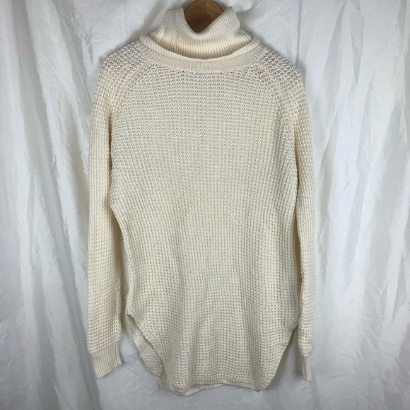 RW&CO Cowl Neck Knit Sweater Dress in Crème - Picture 1 of 8